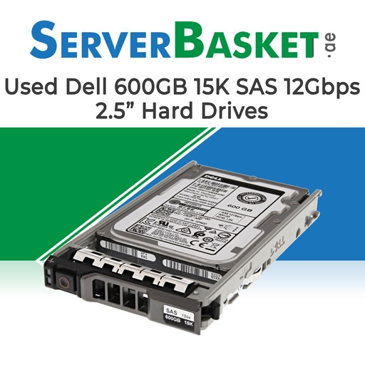 used dell 600gb 15k sas 12gbps 2.5 hard drives